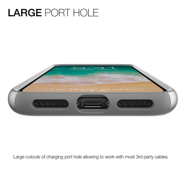 Patchworks Apple iPhone X Chroma Serisi Klf (MIL-STD-810G)-Silver