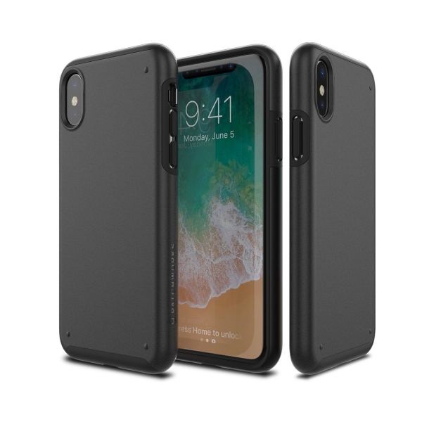 Patchworks Apple iPhone X Chroma Serisi Klf (MIL-STD-810G)-Black