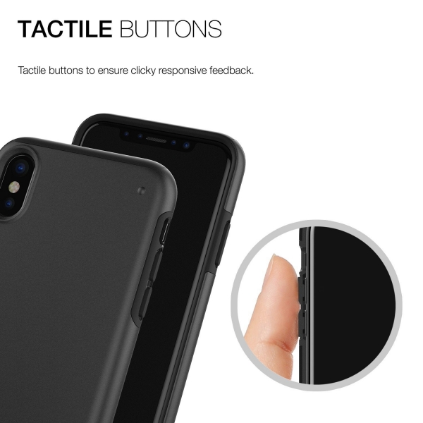 Patchworks Apple iPhone X Chroma Serisi Klf (MIL-STD-810G)-Black