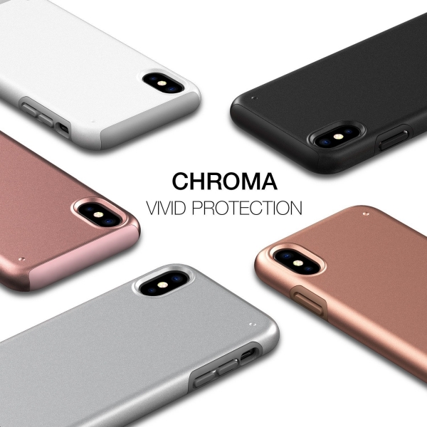 Patchworks Apple iPhone X Chroma Serisi Klf (MIL-STD-810G)-Black