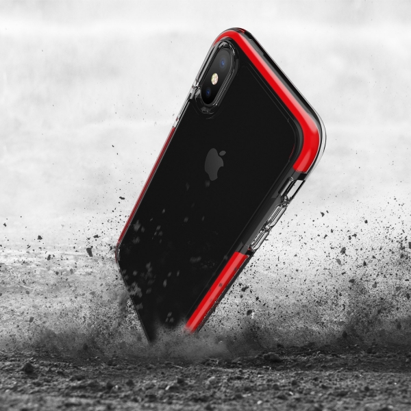 Patchworks Apple iPhone X EX Serisi Klf (MIL-STD-810G)-Red