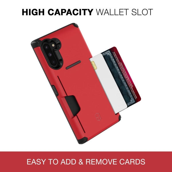 Patchworks Galaxy Note 10 Level Czdan Klf (MIL-STD-810G)-Red
