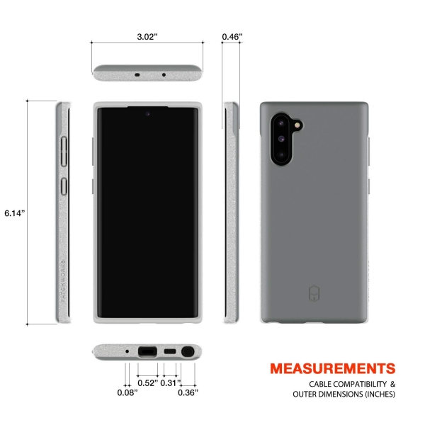 Patchworks Galaxy Note 10 Level ITG Klf (MIL-STD-810G)-Gray