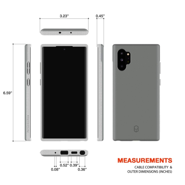 Patchworks Galaxy Note 10 Plus Level ITG Klf (MIL-STD-810G)-Gray