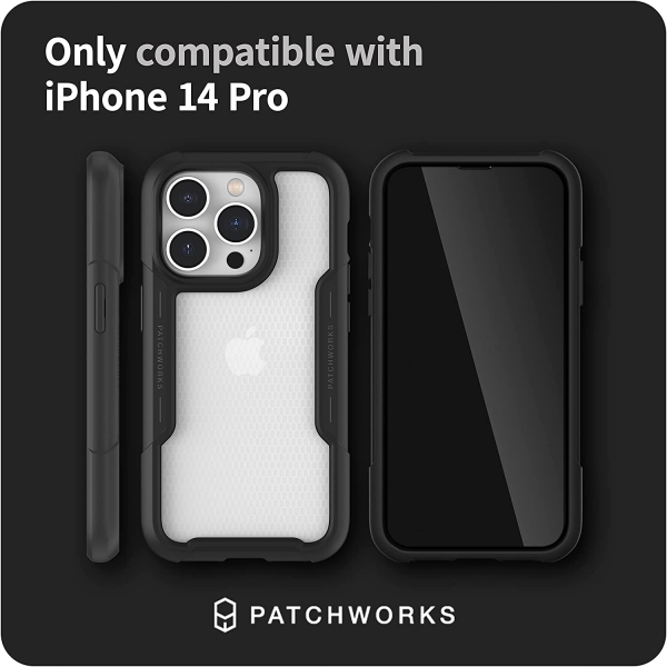 Patchworks Solid Serisi iPhone 14 Pro Klf (MIL-STD-810G)