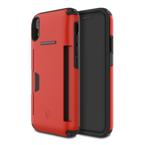 Patchworks iPhone XR Level Czdan Klf (MIL-STD-810G)-Red