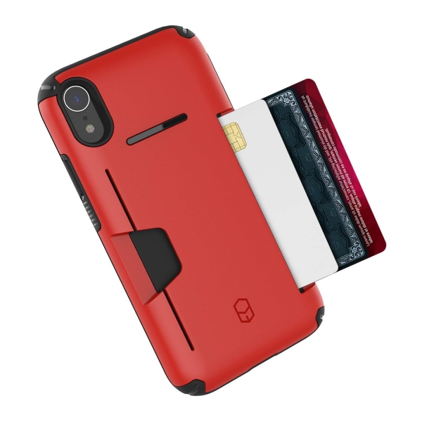 Patchworks iPhone XR Level Czdan Klf (MIL-STD-810G)-Red