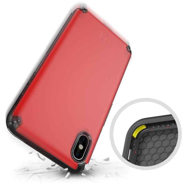 Patchworks iPhone XS Max Level Arc Serisi Klf (MIL-STD-810G)-Red