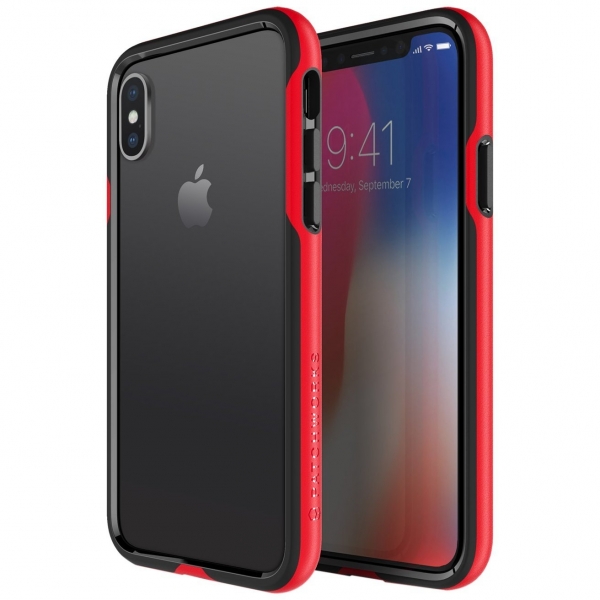 Patchworks iPhone X Level Silhouette Bumper Klf (MIL-STD-810G)-Red