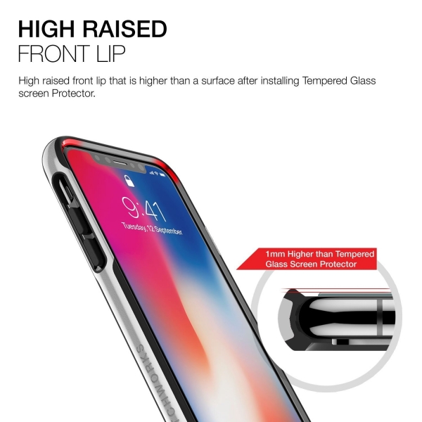 Patchworks iPhone X Level Silhouette Bumper Klf (MIL-STD-810G)-Metallic