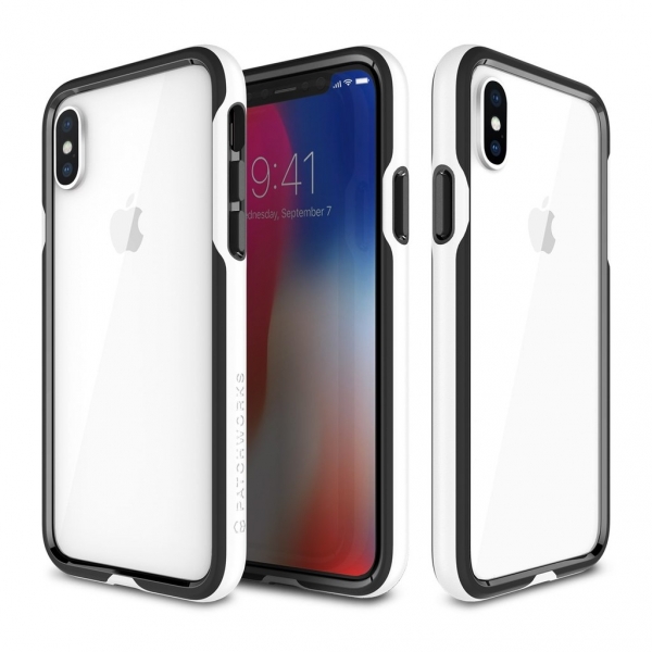 Patchworks iPhone X Level Silhouette Bumper Klf (MIL-STD-810G)-White