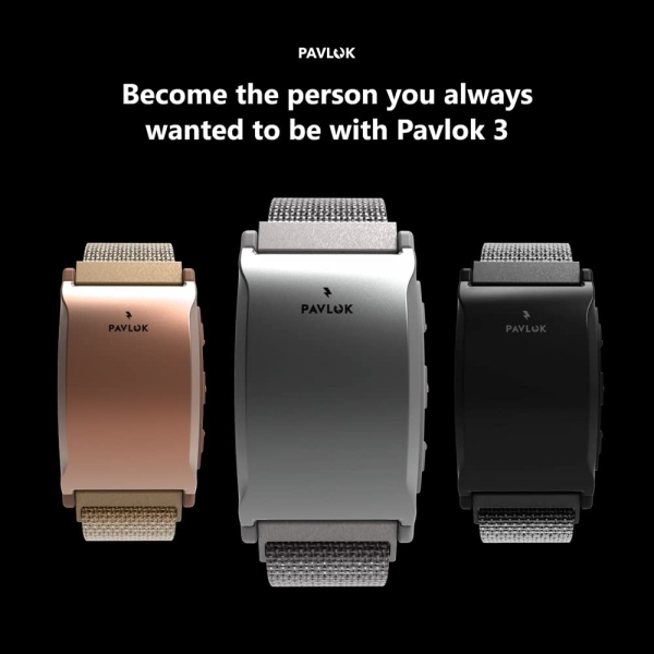 Pavlok 3 Kt Alkanlklar Engelleyen Akll Bileklik (Deluxe Edition) (L)-Silver