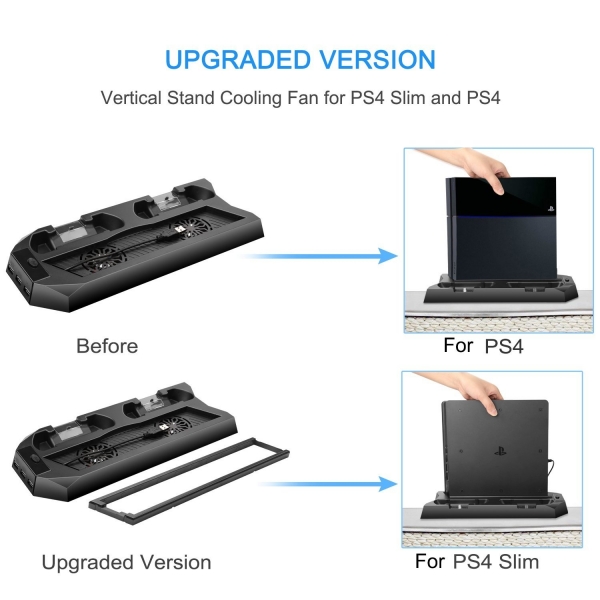 Pecham PS4 Slim / PS4 Soutma Fan / ift Kontrol Cihaz / arj stasyonu