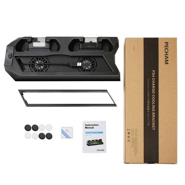 Pecham PS4 Slim / PS4 Soutma Fan / ift Kontrol Cihaz / arj stasyonu