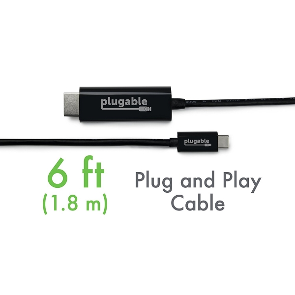 Plugable USB-C to HDMI 2.0 Kablo (1.8M)