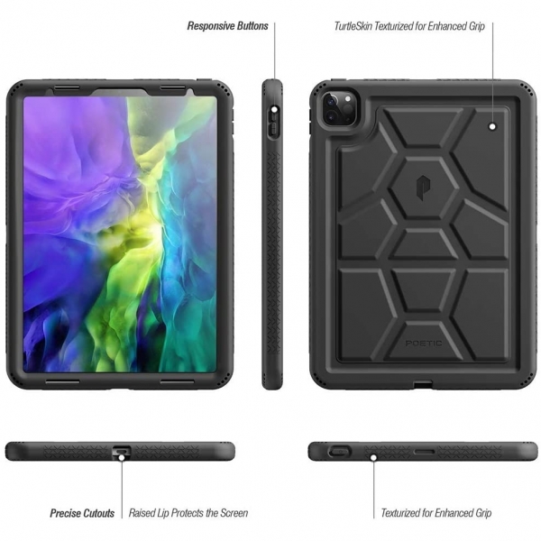 Poetic Apple iPad Pro TurtleSkin Serisi Klf (11 in)(2020)-Black