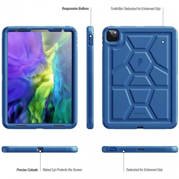 Poetic Apple iPad Pro TurtleSkin Serisi Klf (11 in)(2020)-Navy