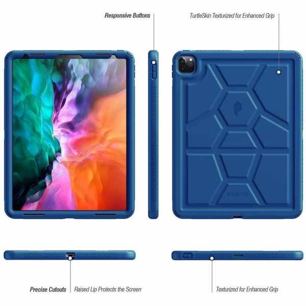 Poetic Apple iPad Pro TurtleSkin Serisi Klf (12.9 in)(2020)-Navy