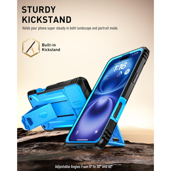 Poetic Apple iPhone 16 Plus Revolution Klf -Light Blue