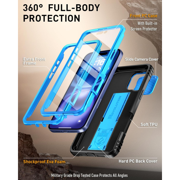 Poetic Apple iPhone 16 Revolution Klf -Light Blue
