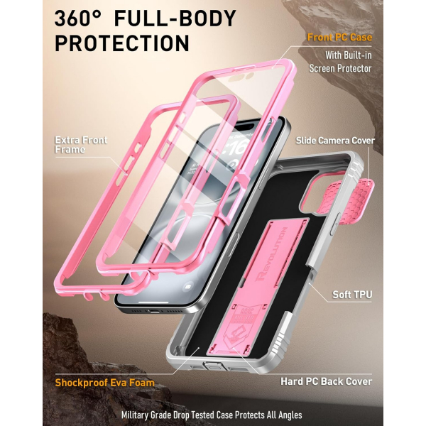 Poetic Apple iPhone 16 Revolution Klf -Pink