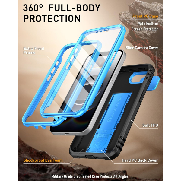 Poetic Apple iPhone 16e Revolution Klf -Light Blue