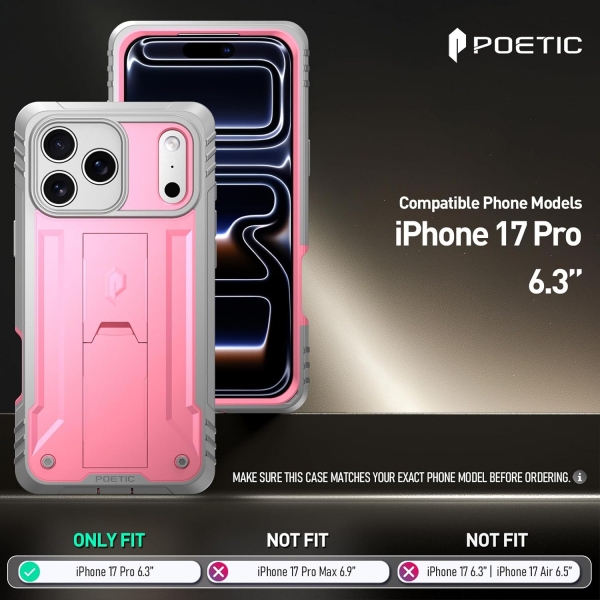 Poetic Apple iPhone 17 Pro Max Revolution Klf -Pink