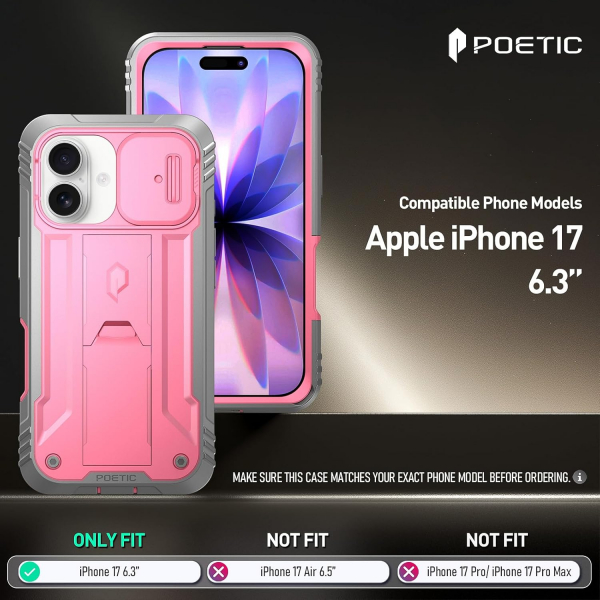 Poetic Apple iPhone 17 Revolution Klf -Pink