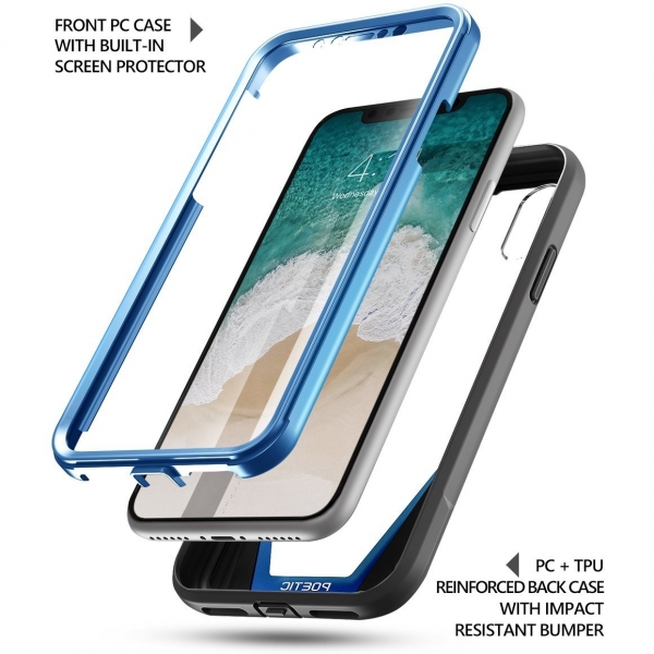 Poetic Apple iPhone X Guardian Bumper Klf-Blue