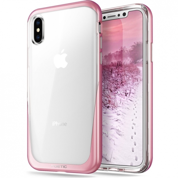 Poetic Apple iPhone XS / X Lucent Kaplama Bumper Klf-Rose Gold