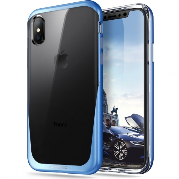 Poetic Apple iPhone X Lucent Kaplama Bumper Klf-Blue