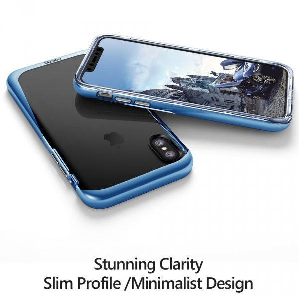 Poetic Apple iPhone X Lucent Kaplama Bumper Klf-Blue