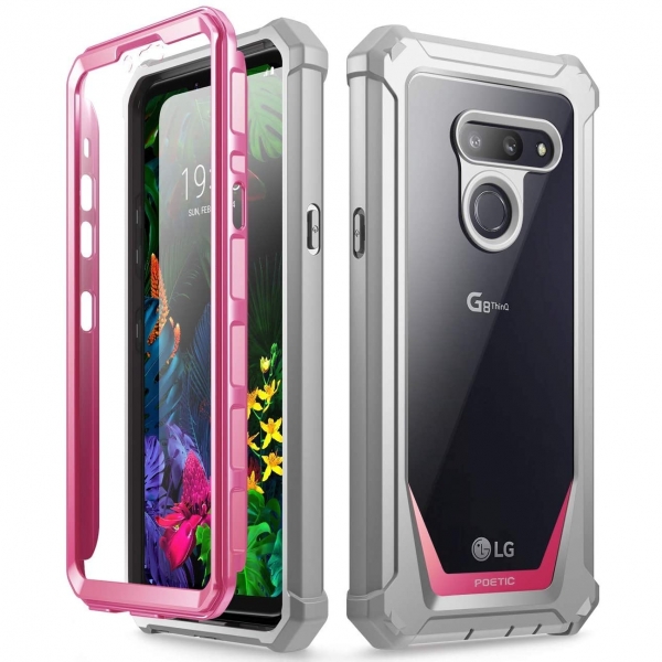 Poetic LG G8 ThinQ Guardian Serisi Klf (MIL-STD-810G)-Pink