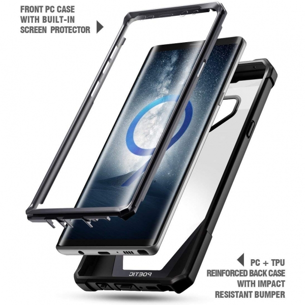 Poetic Galaxy Note 9 Guardian Rugged Bumper Klf-Black