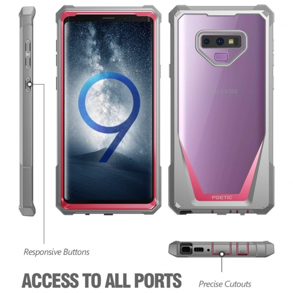 Poetic Galaxy Note 9 Guardian Rugged Bumper Klf-Pink