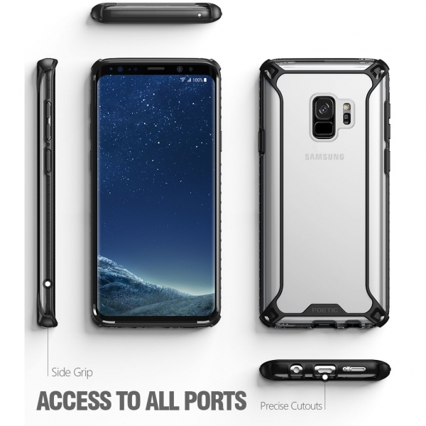 Poetic Galaxy S9 Affinity Bumper Klf-Clear-Black