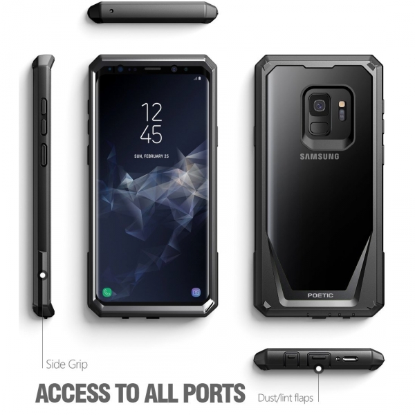 Poetic Galaxy S9 Guardian Rugged Bumper Klf-Black