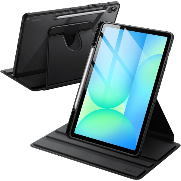 JETech Galaxy Tab S10 FE Plus Rotating Klf-Black