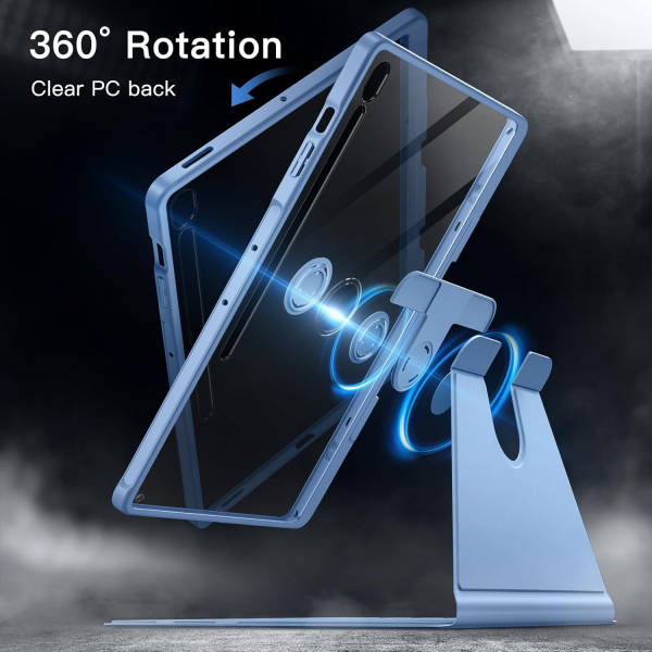 JETech Galaxy Tab S10 FE Plus Rotating Klf-Blue