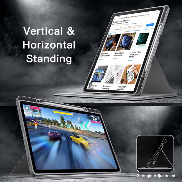 JETech Galaxy Tab S10 FE Plus Rotating Klf-Silver