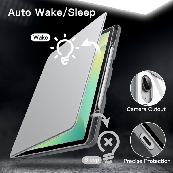 JETech Galaxy Tab S10 FE Plus Rotating Klf-Silver