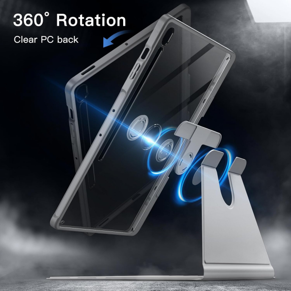 JETech Galaxy Tab S10 FE Plus Rotating Klf-Silver
