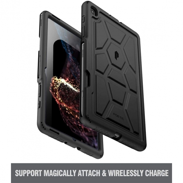 Poetic Galaxy Tab S6 Lite TurtleSkin Serisi Klf (10.4 in)-Black
