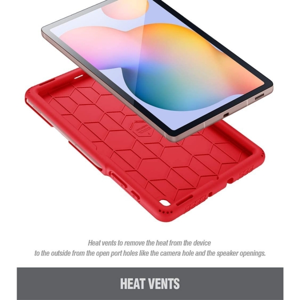 Poetic Galaxy Tab S6 Lite TurtleSkin Serisi Klf (10.4 in)-Red