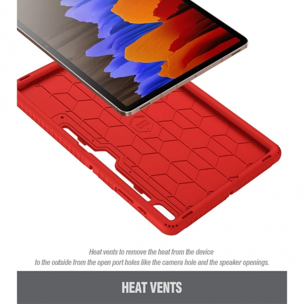 Poetic Galaxy Tab S7 Plus TurtleSkin Serisi Klf (12.4 in)-Red
