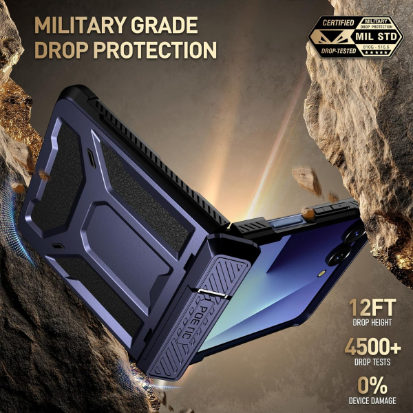 Poetic Galaxy Z Flip 7 Spartan Klf-Midnight Blue 
