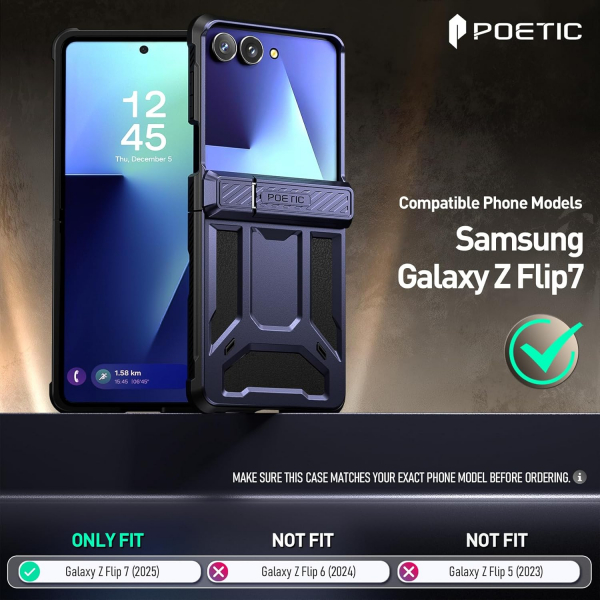 Poetic Galaxy Z Flip 7 Spartan Klf-Midnight Blue 