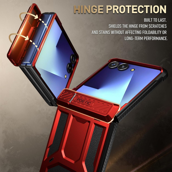 Poetic Galaxy Z Flip 7 Spartan Klf-Metallic Red
