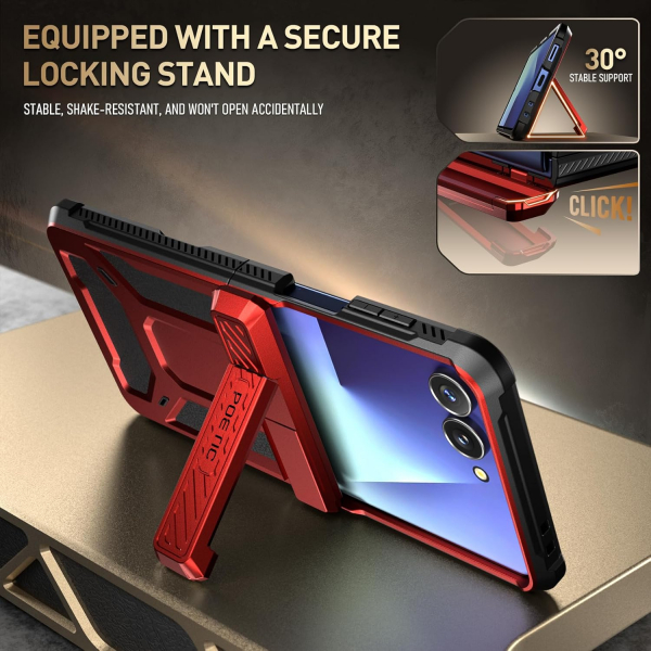 Poetic Galaxy Z Flip 7 Spartan Klf-Metallic Red