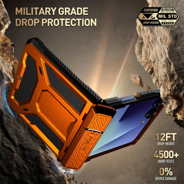 Poetic Galaxy Z Flip 7 Spartan Klf-Metallic Orange 